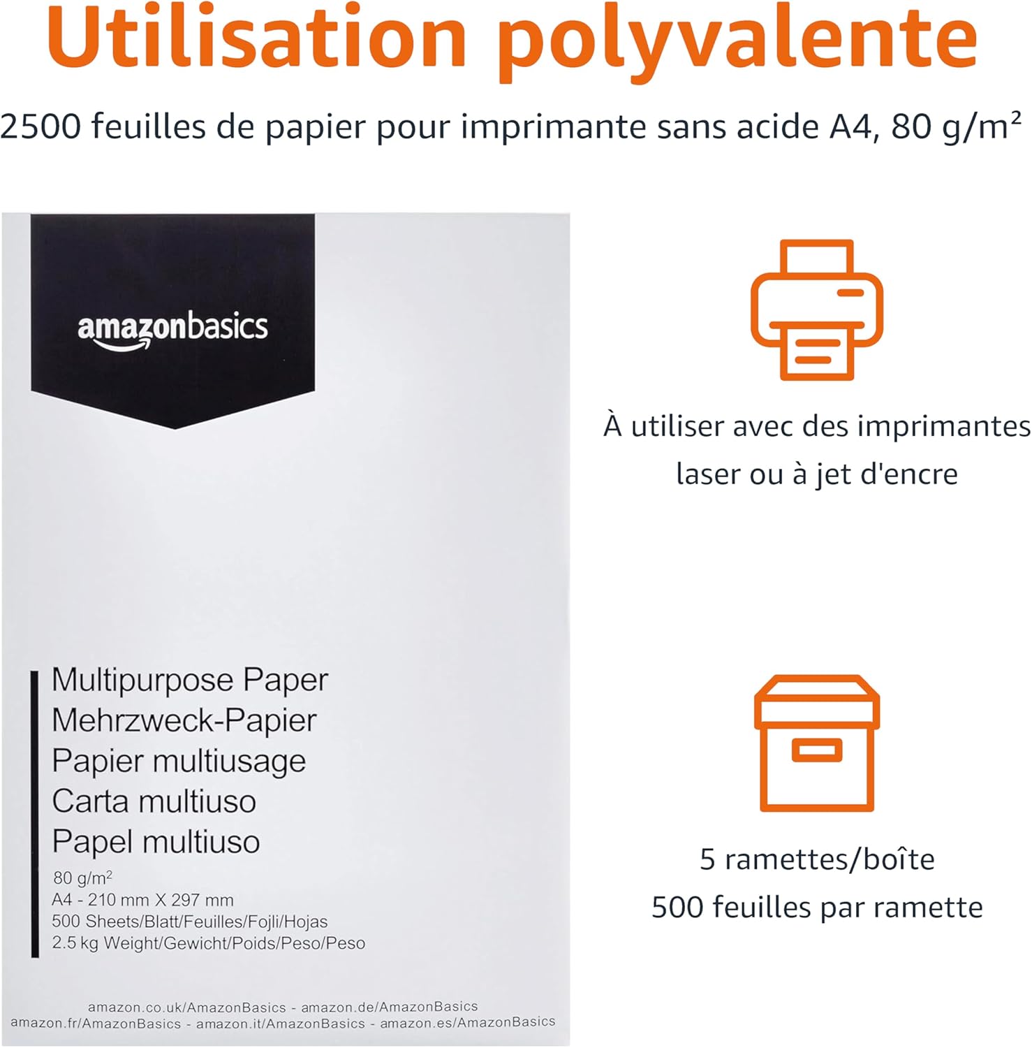 Papier multifonction Amazon Basics