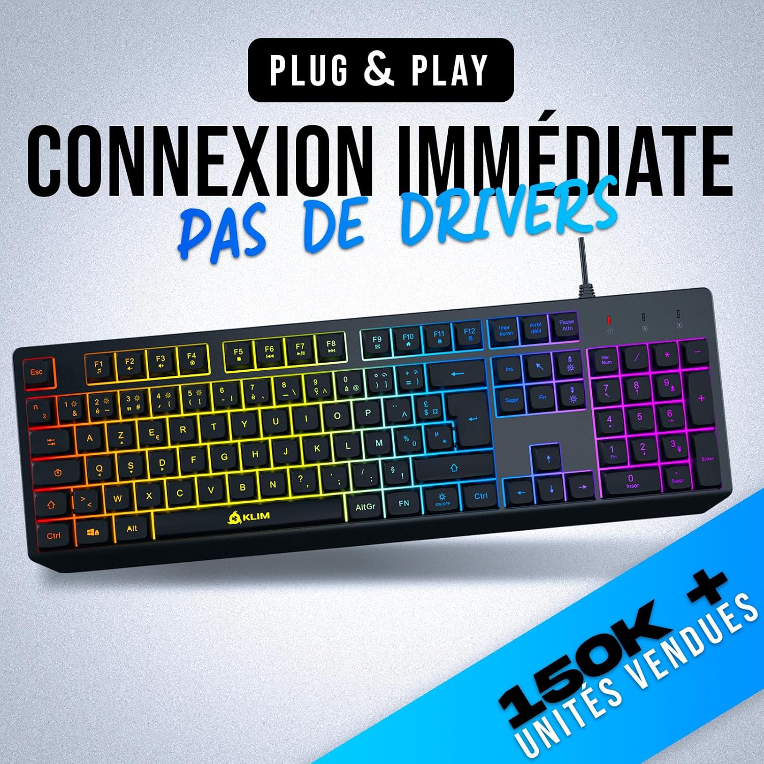 Clavier KLIM chroma rétroéclairé