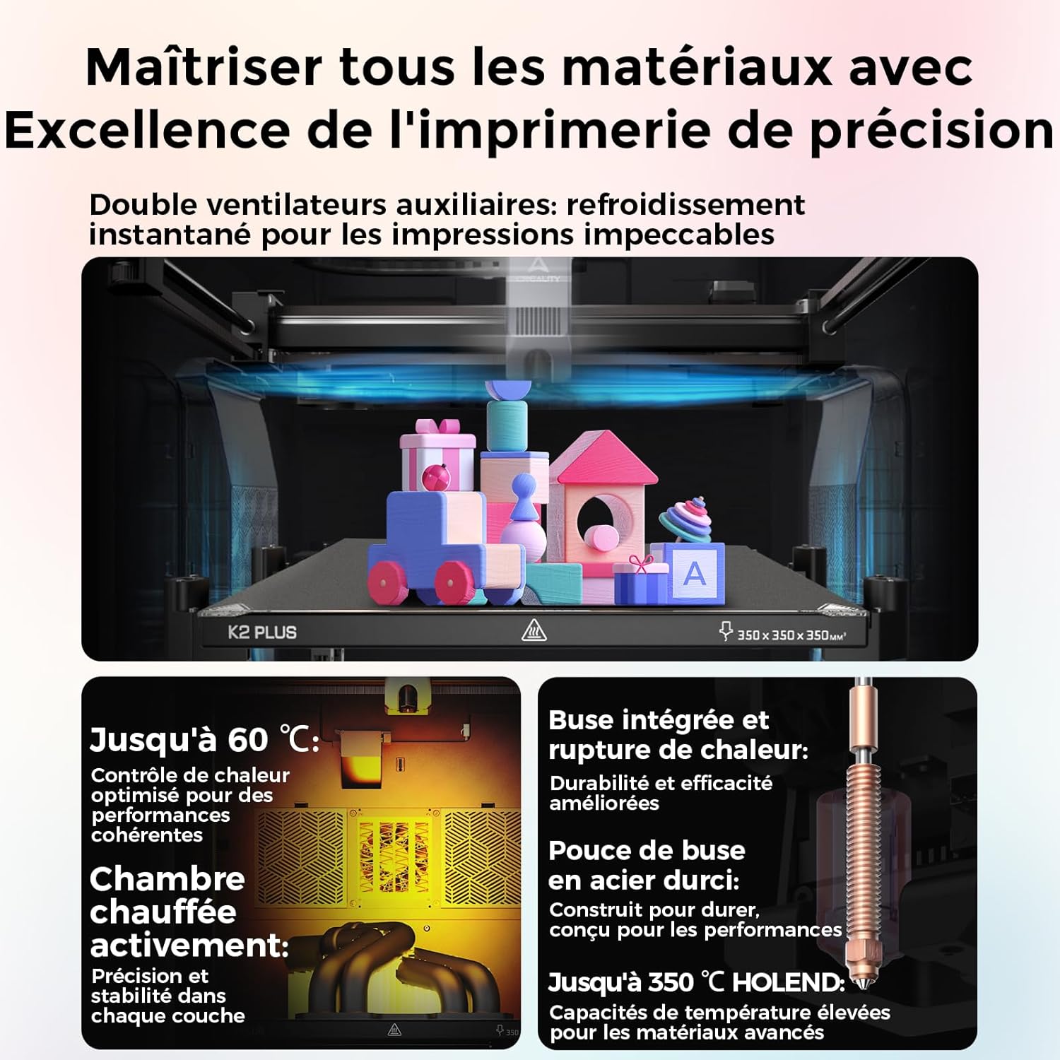 Imprimante 3D Creality K2 Plus COMBO