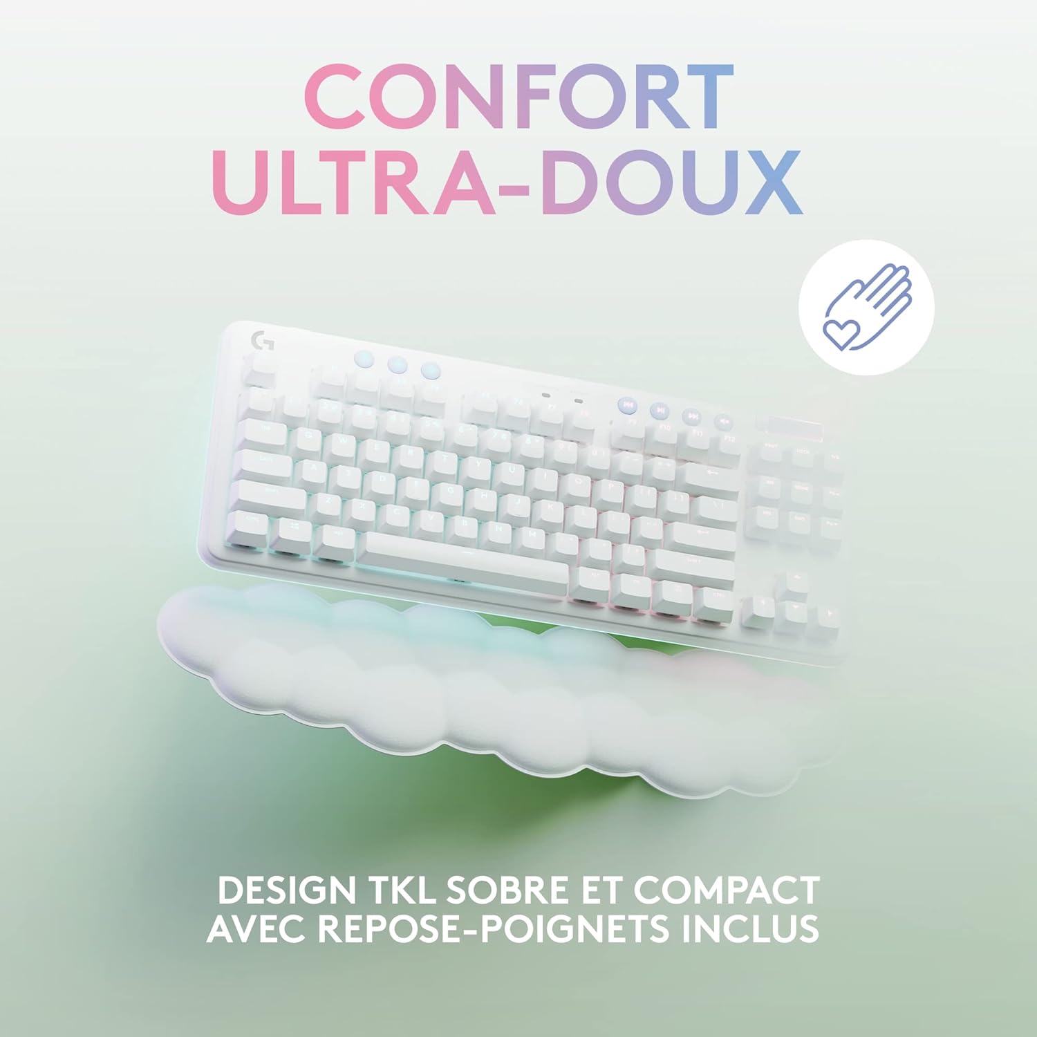 Logitech G715 Clavier sans fil mécanique blanc RGB