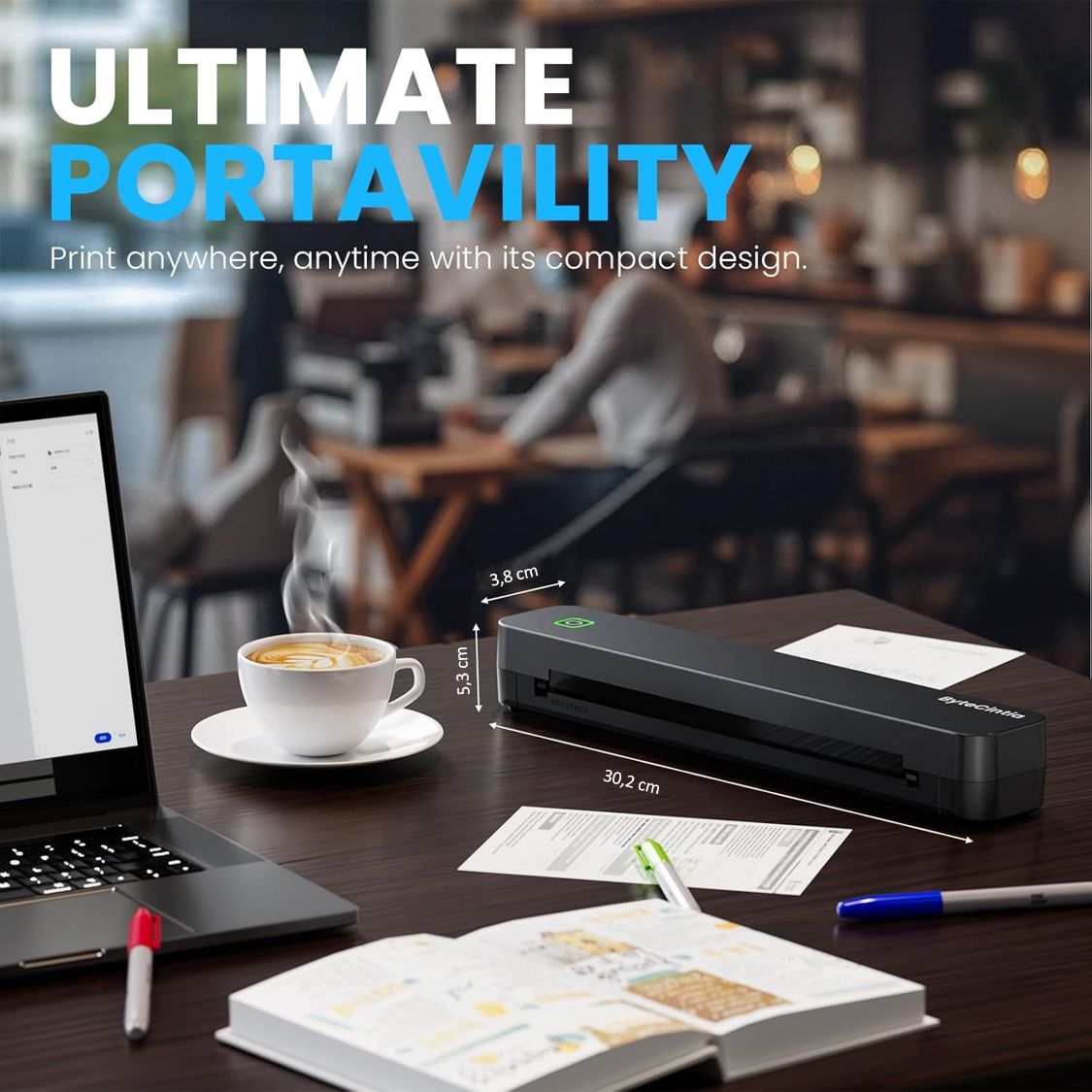 Imprimante de voyage portable thermique ByteCintia C80