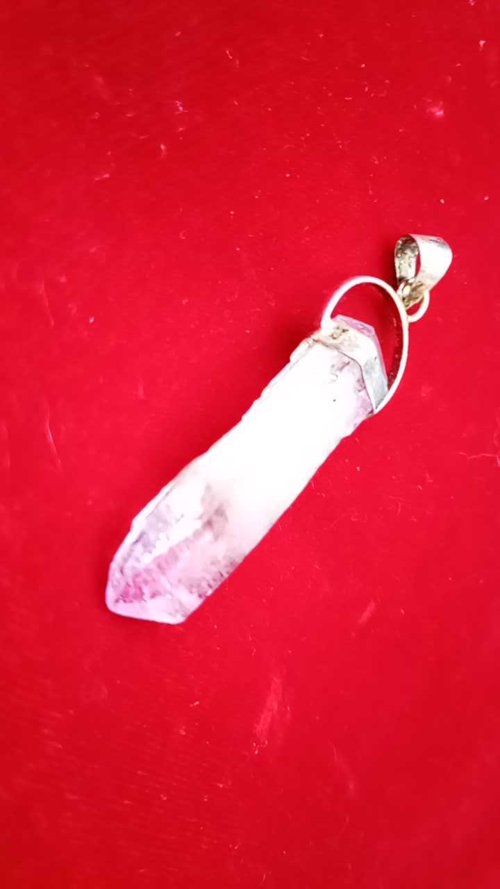 Dije Punta Natural Cuarzo Amatista