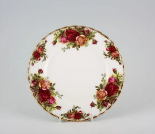 DESERTINĖ LĖKŠTUTĖ ROYAL ALBERT "OLD COUNTRY ROSES", 1 vnt, KAULINIS PORCELIANAS