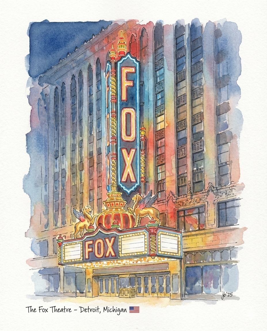Fox Theatre - Detroit 8x10