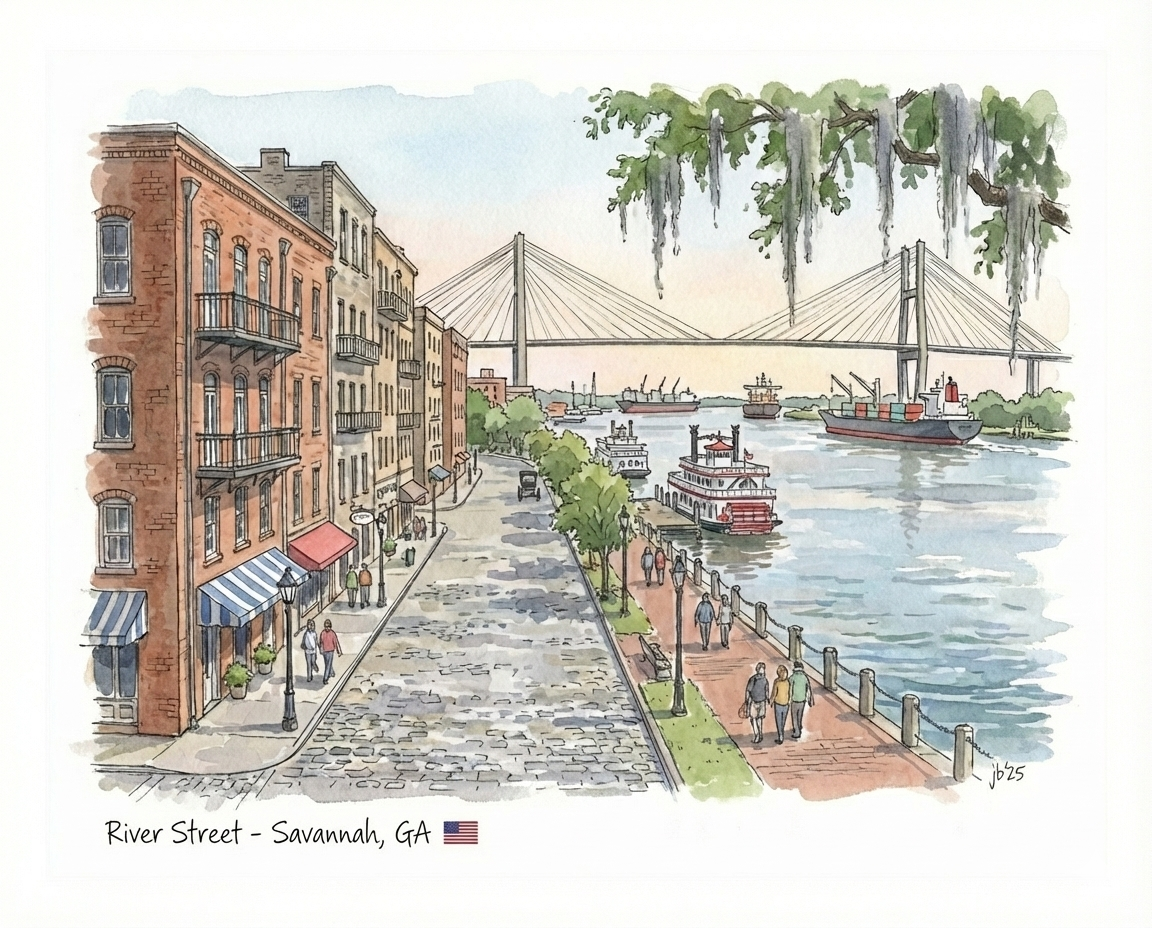 River Street 2 - Savannah 8x10