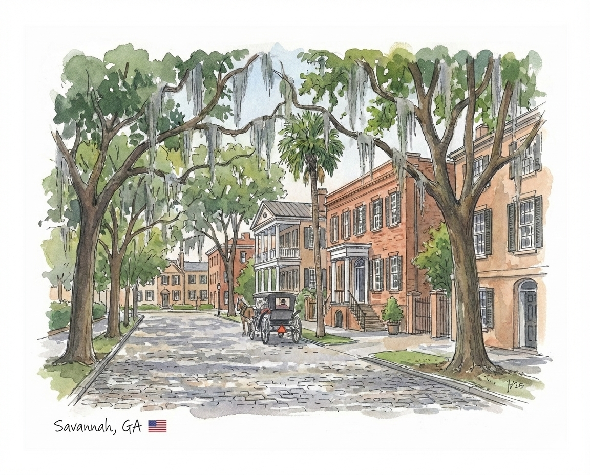 Historic District - Savannah 8x10