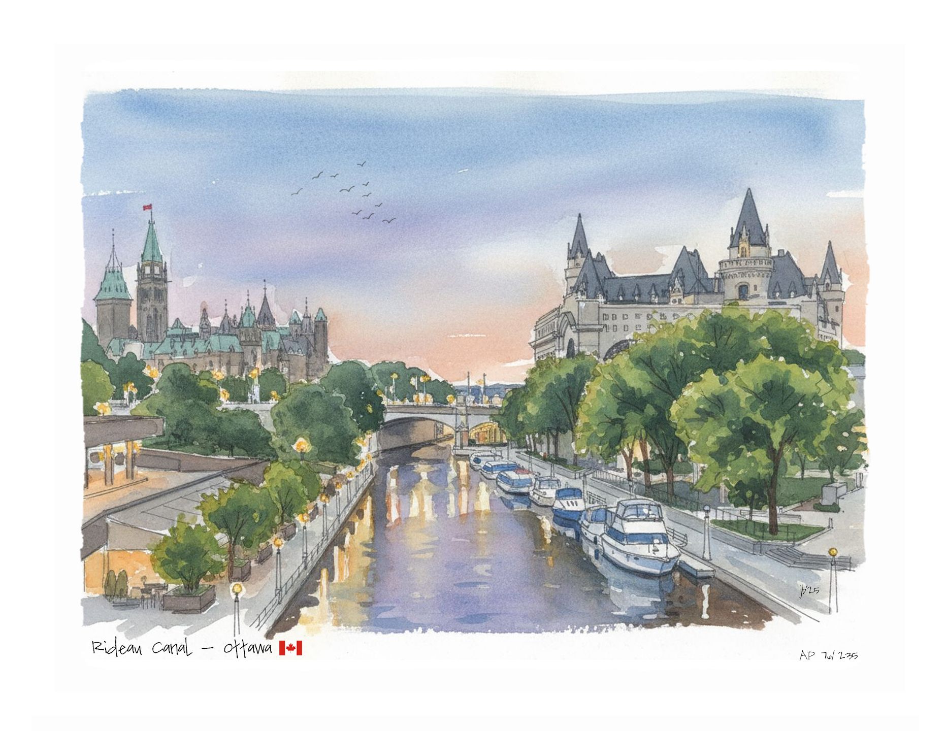 Rideau Canal - Ottawa 8x10