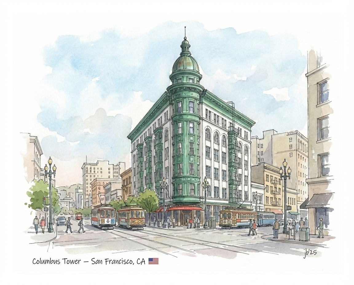 Columbus Tower - San Francisco 8x10