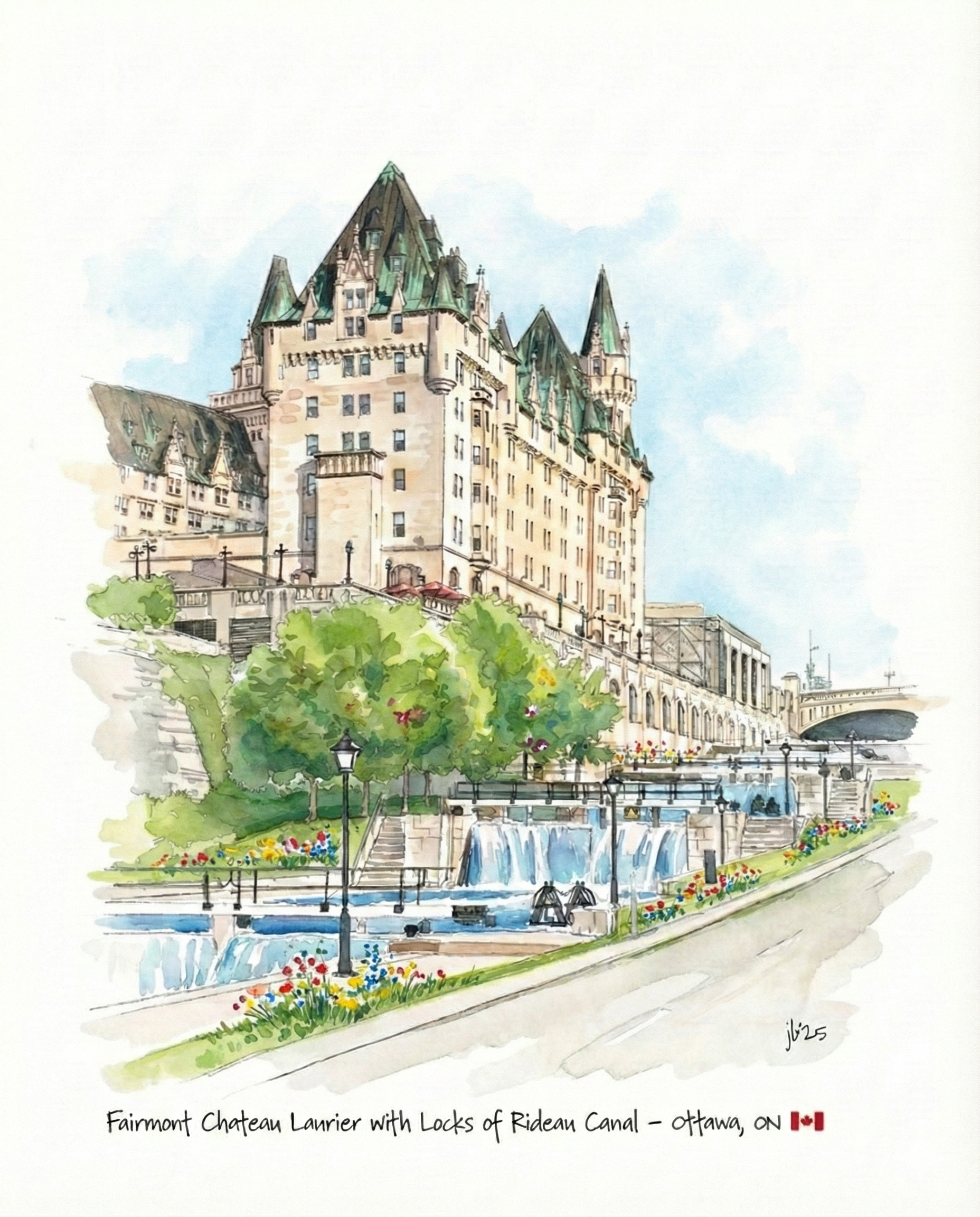 Rideau Canal locks - Ottawa 8x10
