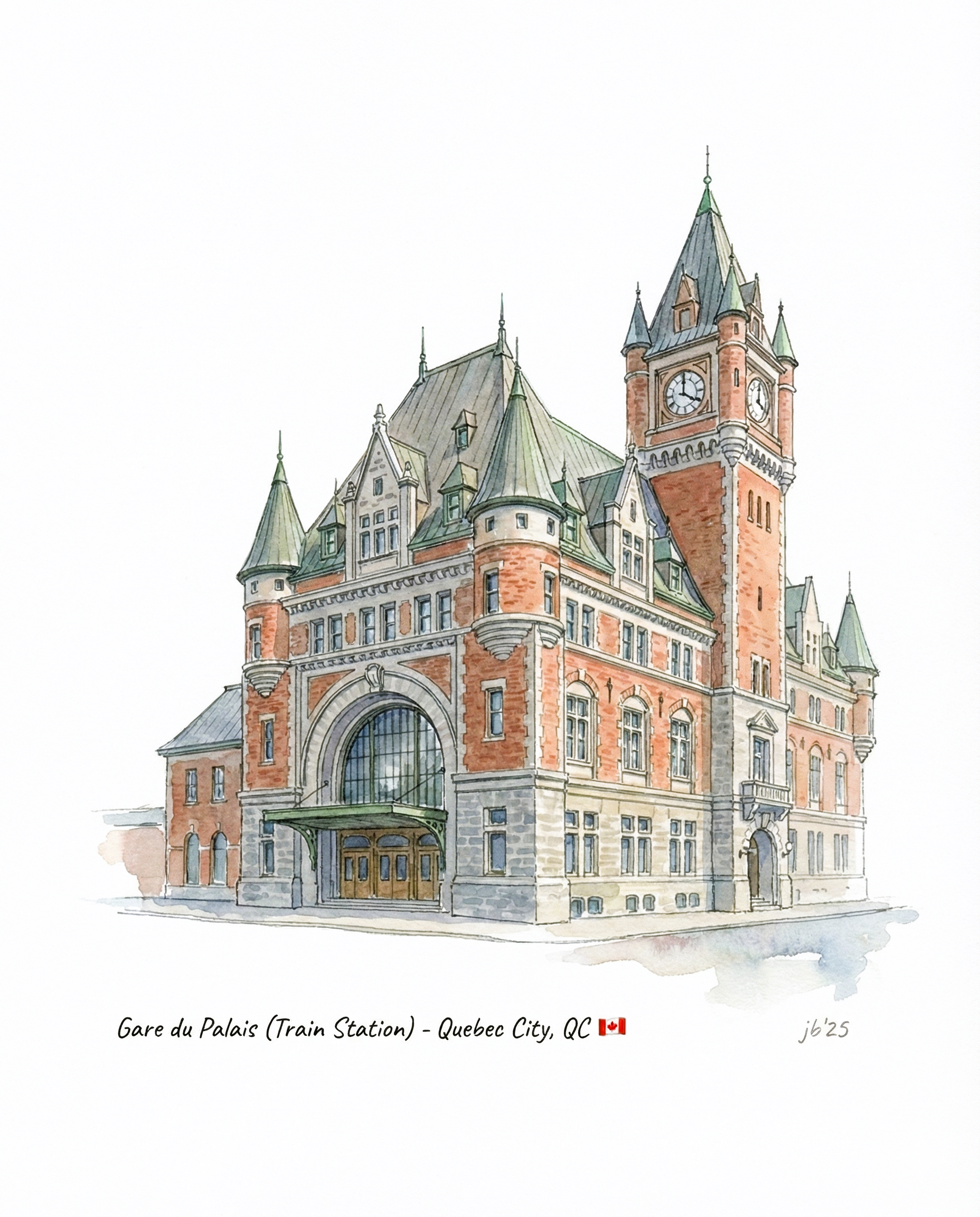 Gare du Palais (Train Station) - Quebec City 8x10