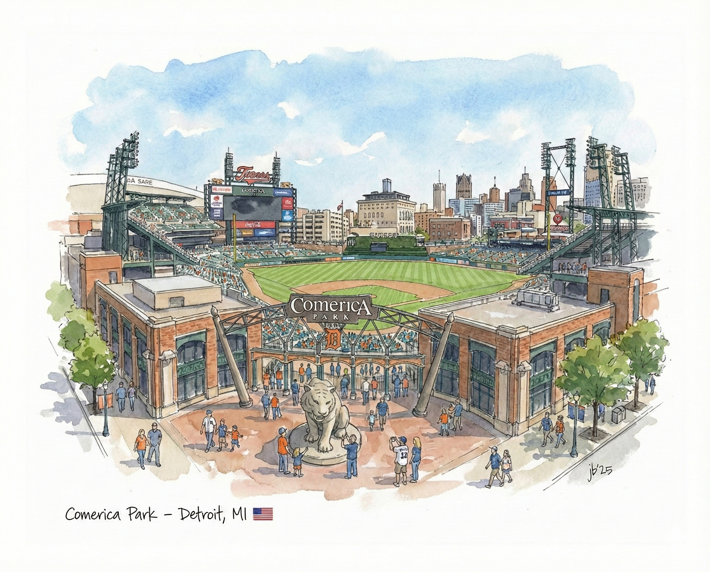 Comerica Park - Detroit 8x10
