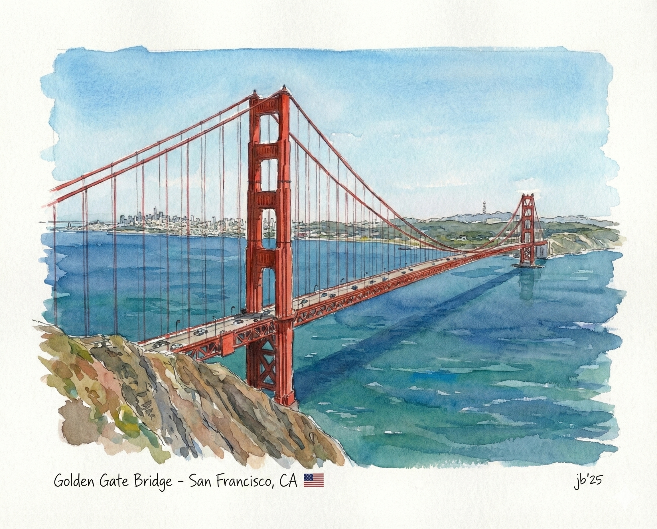 Golden Gate Bridge - San Francisco 8x10 