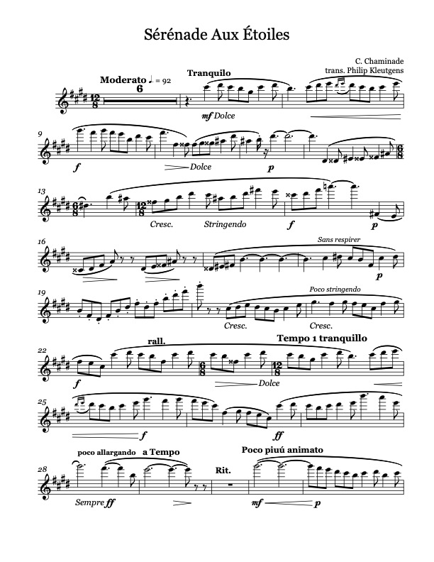 Chaminade - Sérénade aux étoiles, Op. 142