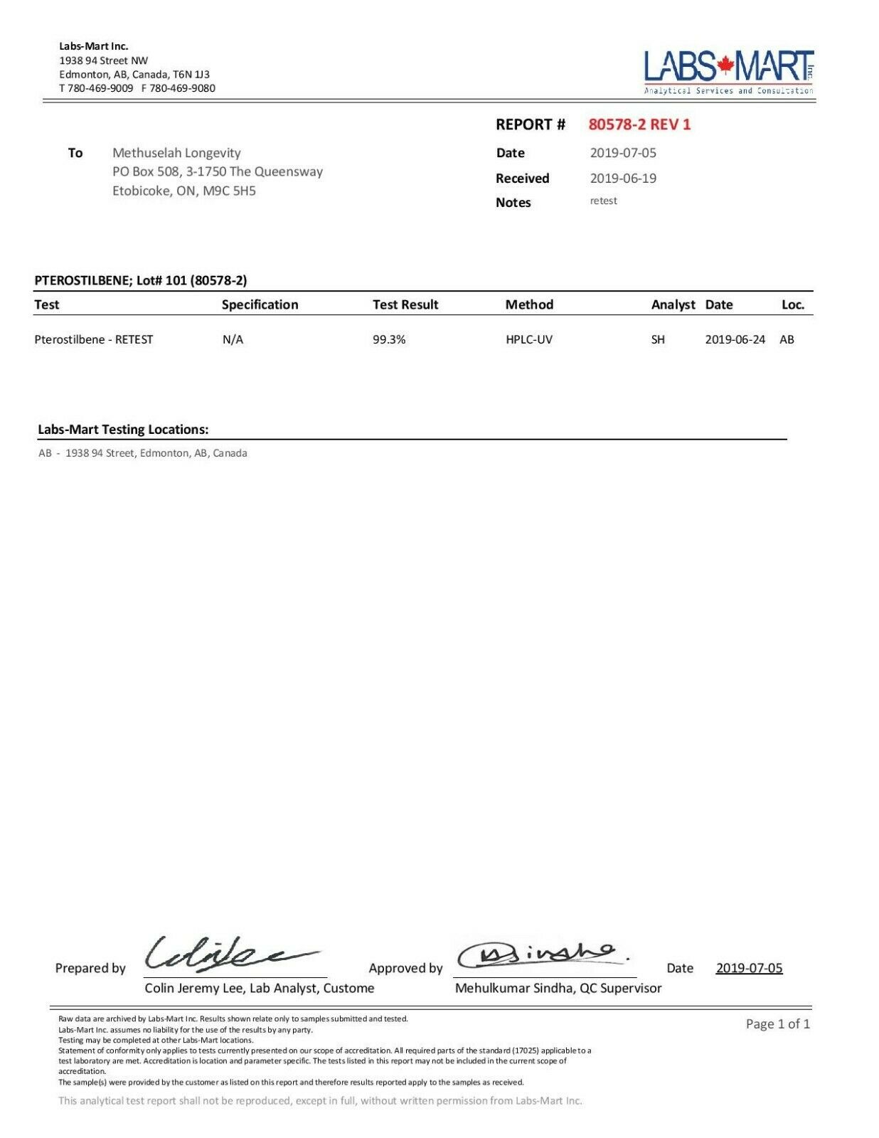 Pterostilbene 250mg High-Strength