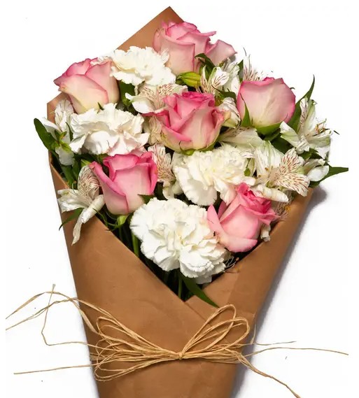 Pink and White Flower Bouquet