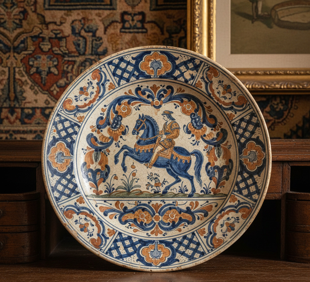 Plato de cerámica decorativo