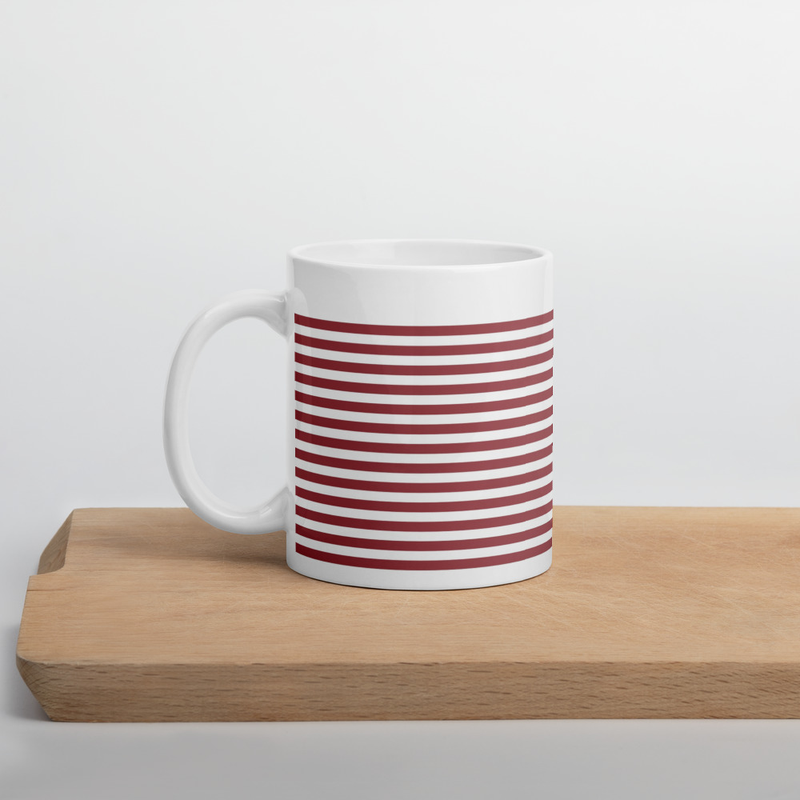 Tasse à Rayures Bordeaux