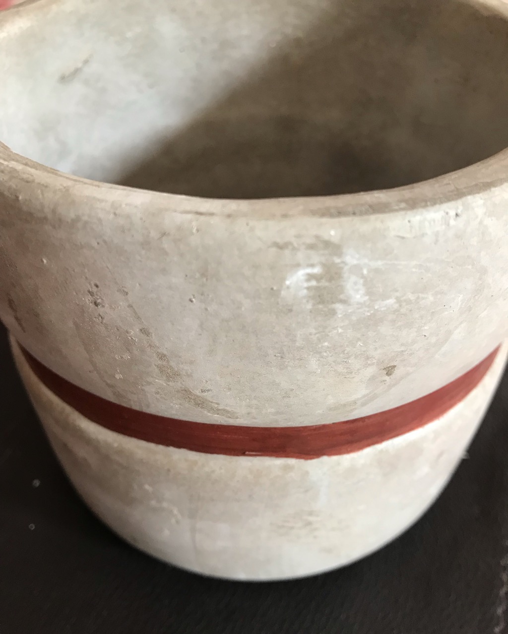 Pot Gris/cuivre en Ciment