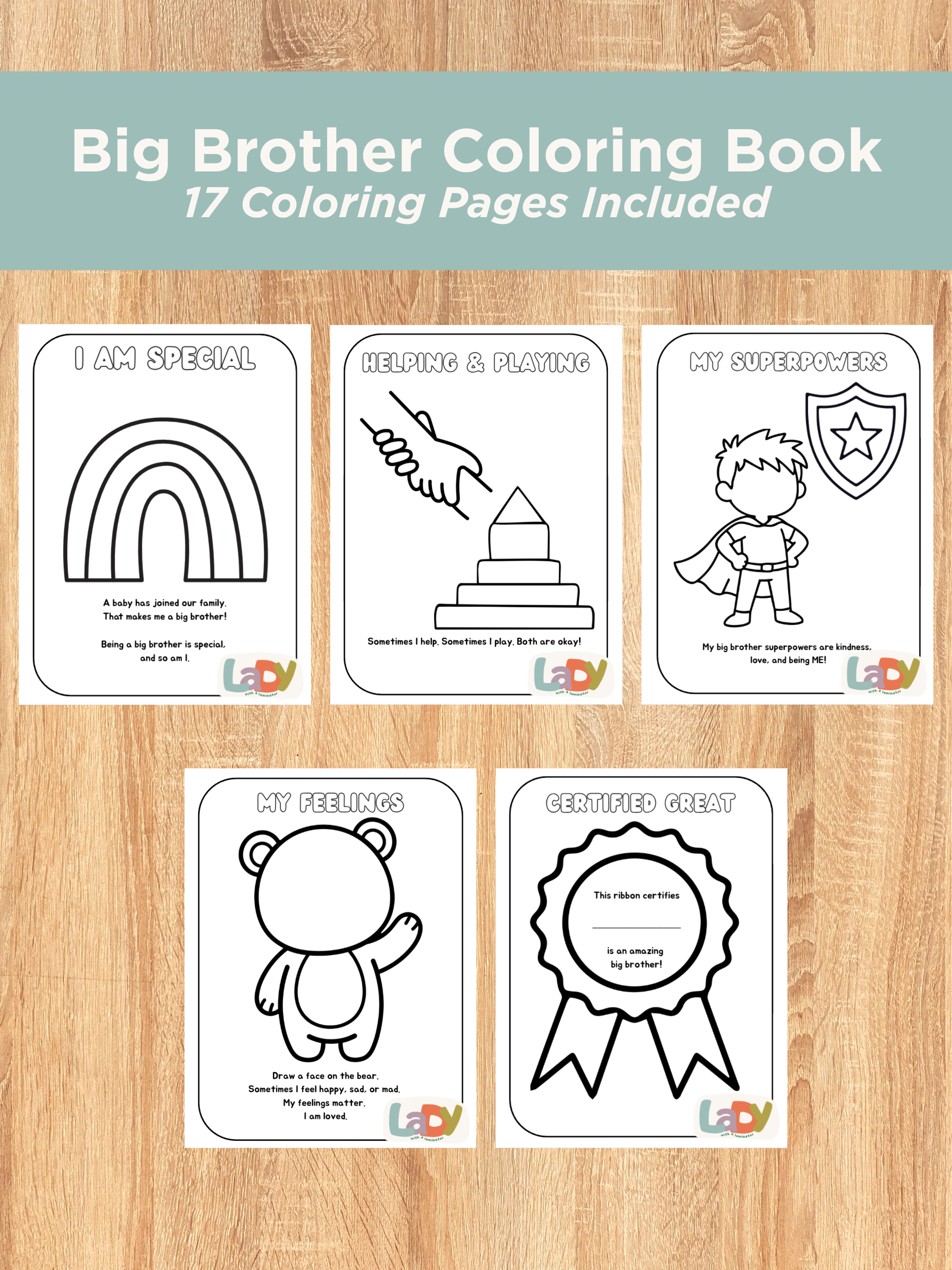 Big Brother Coloring Book (A Gentle Transition Resource)