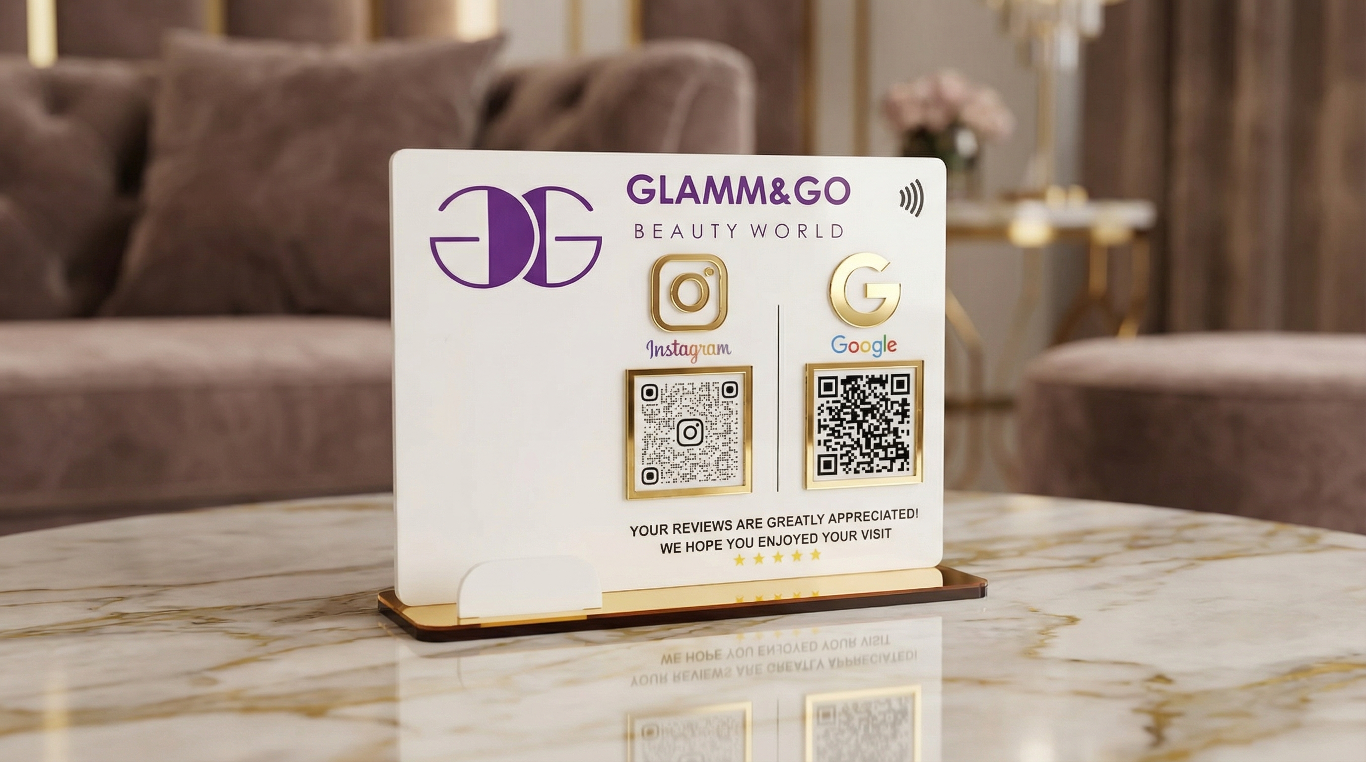 2 QR Stand with Card holder