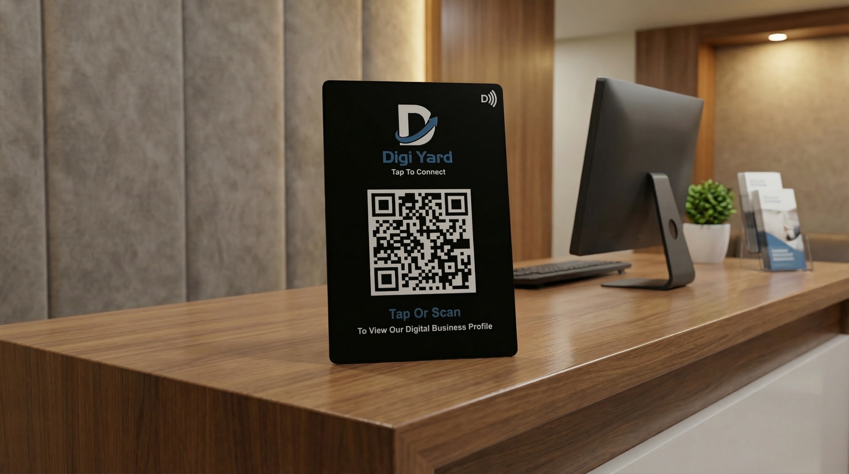 NFC QR Stand + Digital Business Profile