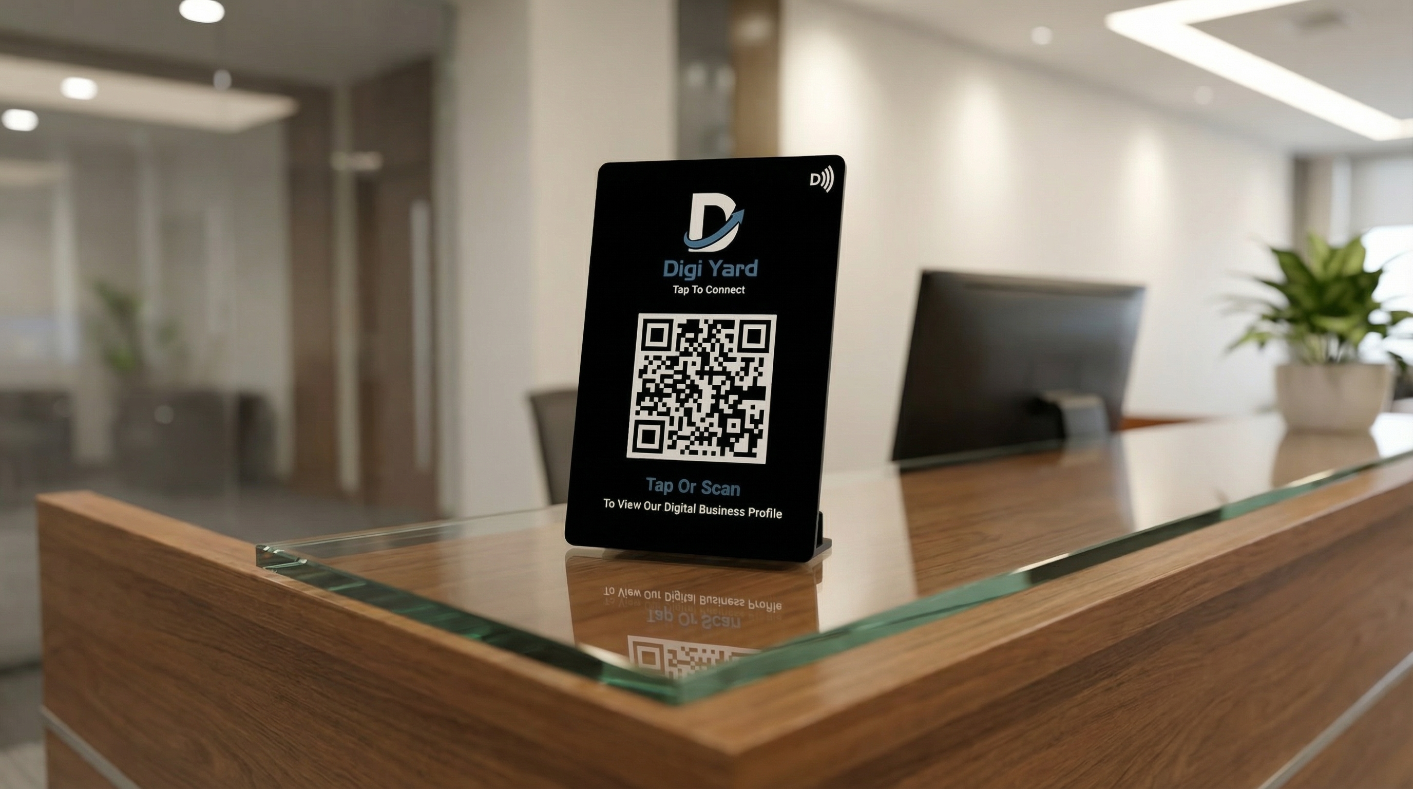 NFC QR Stand + Digital Business Profile