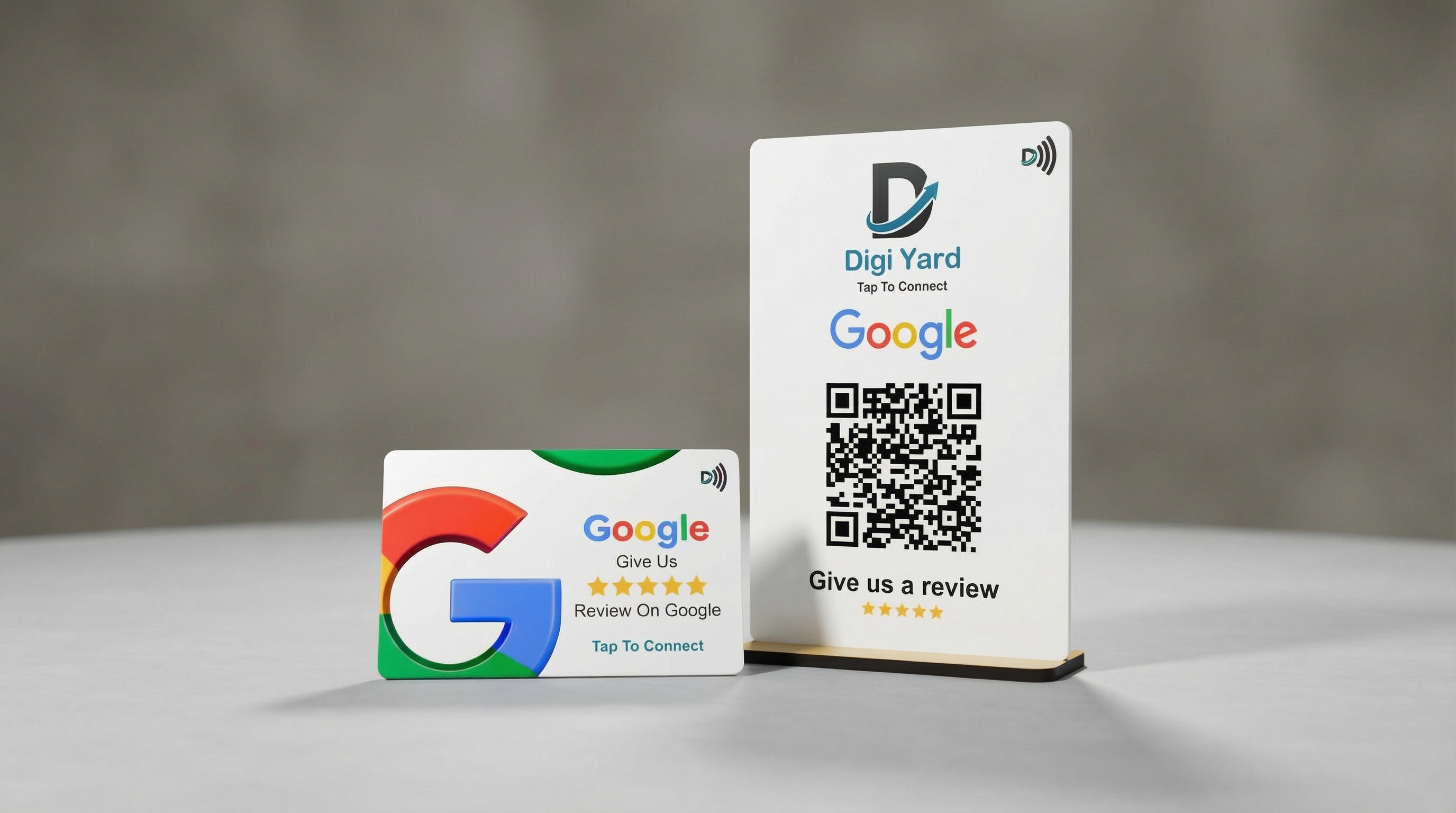 Google Review card + Stand