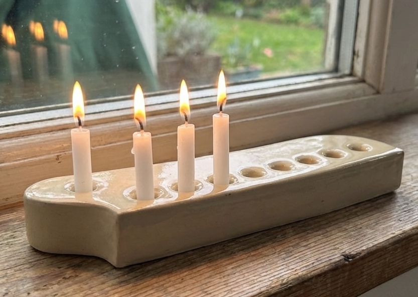 Ceramic Hanukkah Menorah