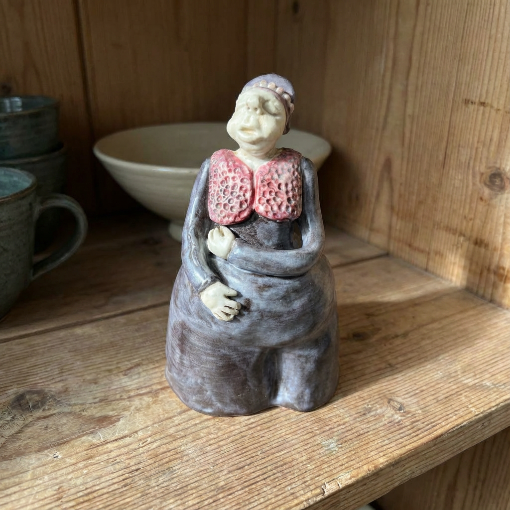 Handcrafted Ceramic Lady Figurine