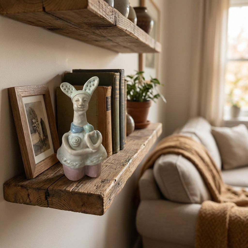 Handcrafted Ceramic Bunny Figurine