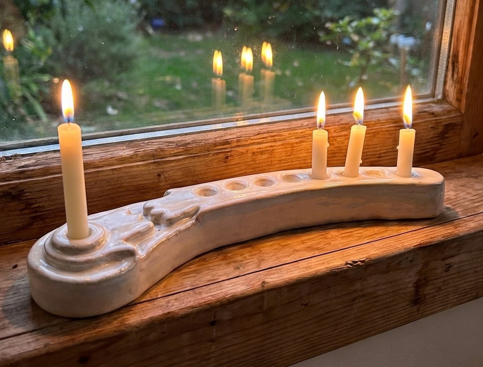 Ceramic Hanukkah Menorah