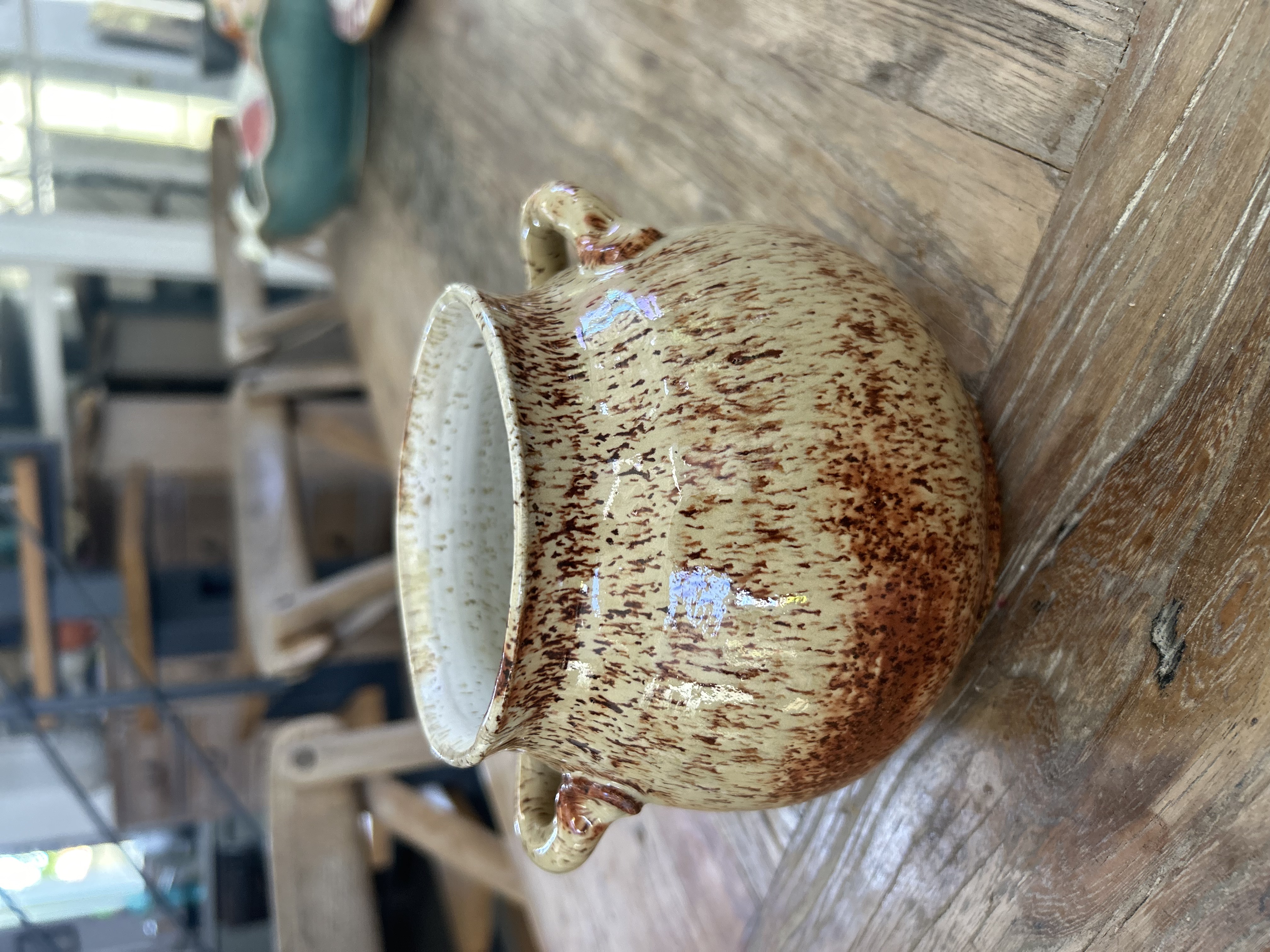 Rustic Ceramic Vase with Wildflowers