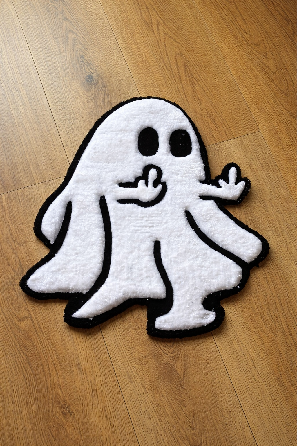 👻 Peace Ghost – Hand-Tufted Rug