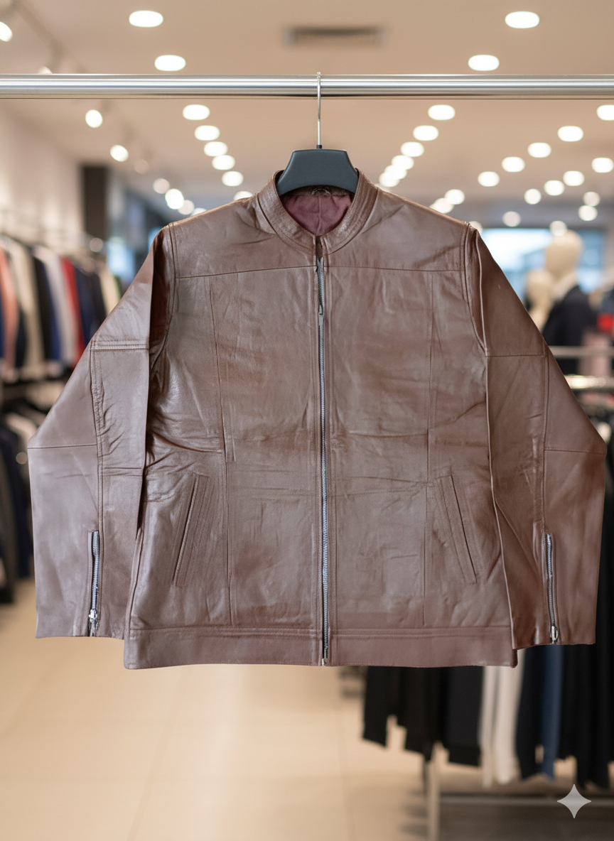 Classic Brown Leather Jacket