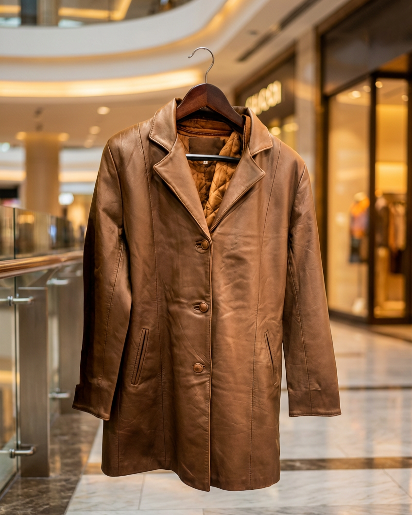 Brown Leather Coat