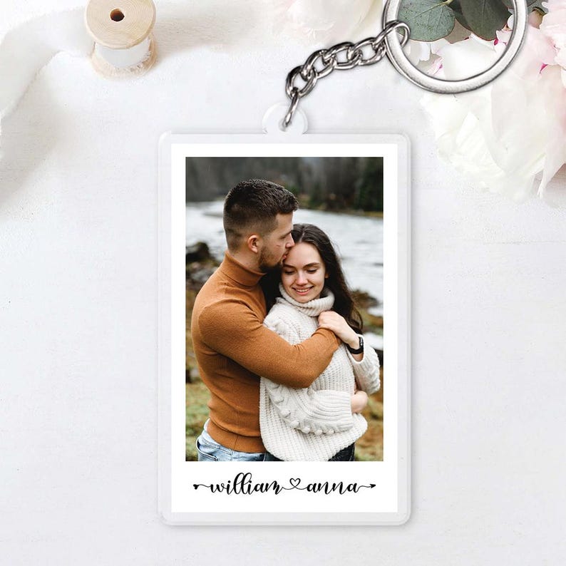 Personalized Photo Keychain, Custom Photo Keychain, Photo Gifts, One-sided Printed Keychain, Anniversary Gift, Couple Gift, Acrylic Keychain