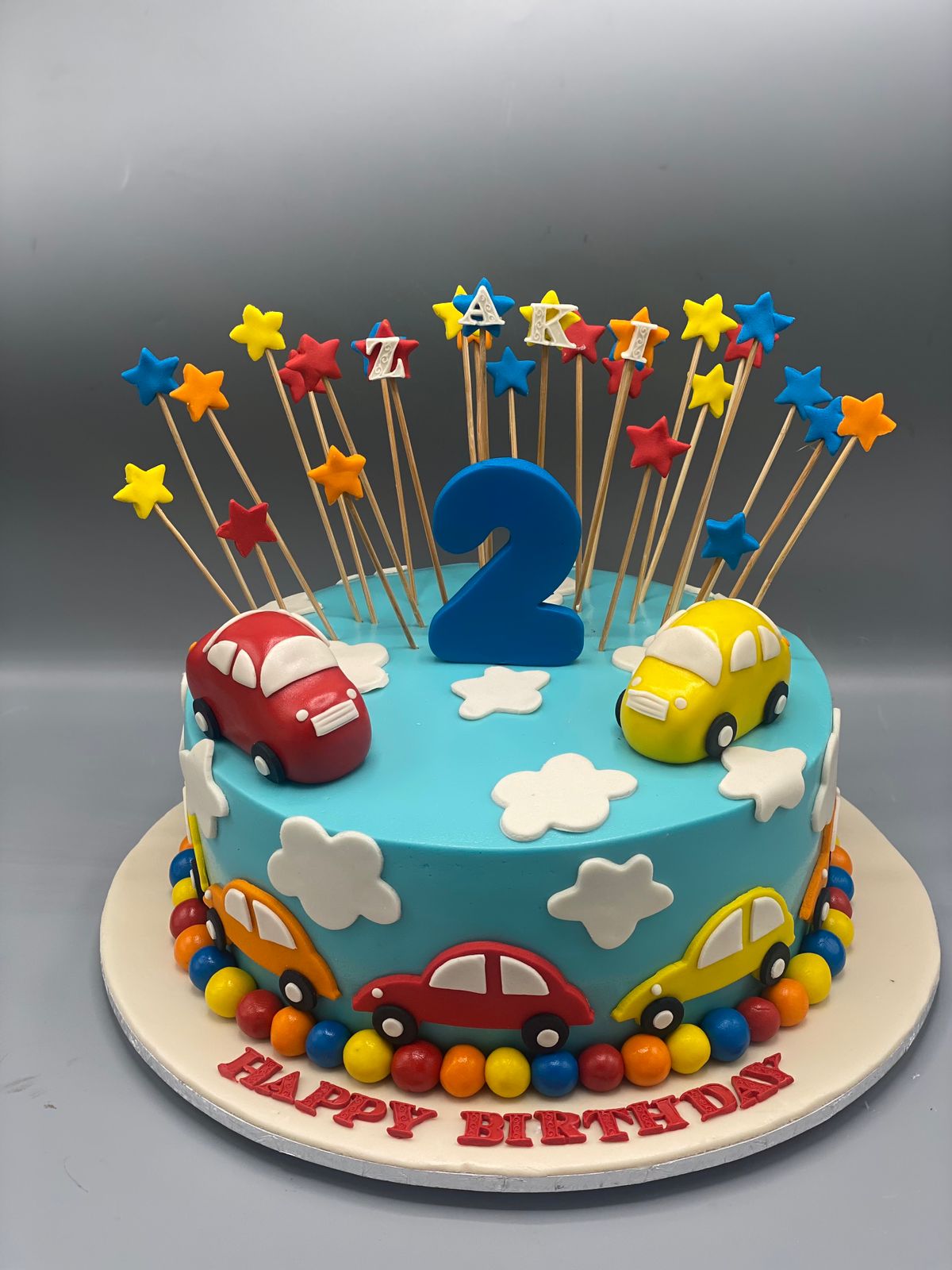 Car Theme Birthday Cake