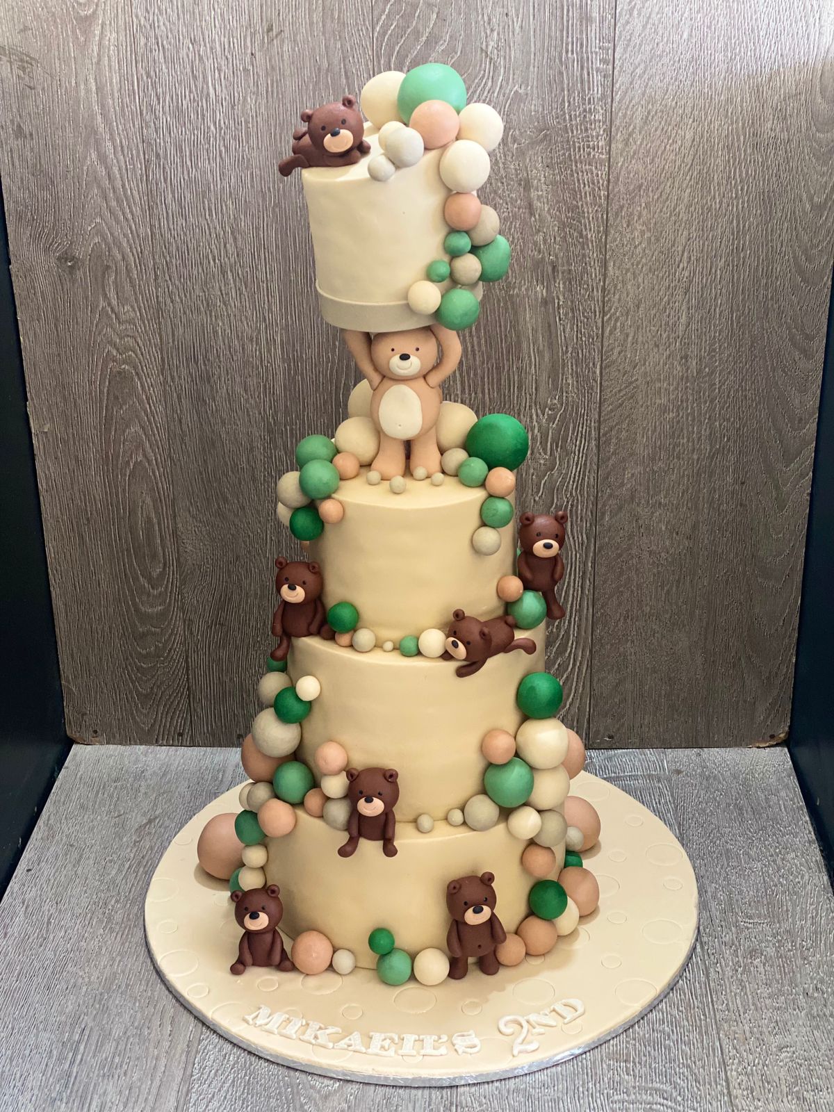 Three-Tier Teddy Bear Cake