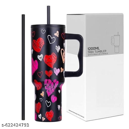 1200ML Heart Print Trek Tumbler