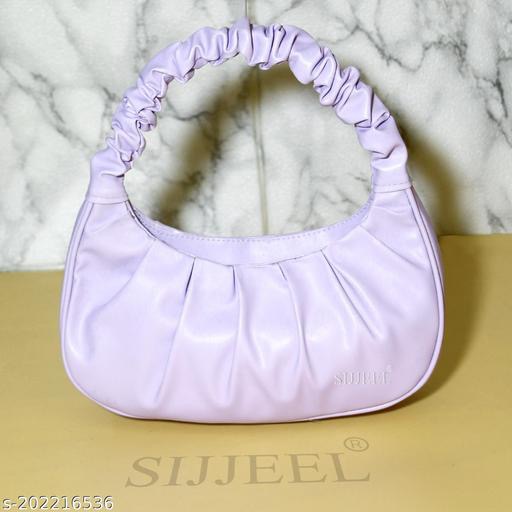 Lavender Ruched Handbag