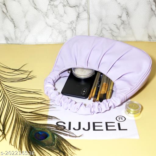 Lavender Ruched Handbag