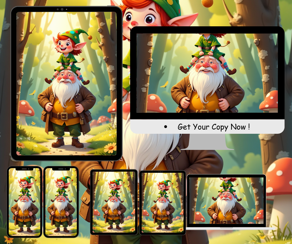 Whimsical Elf & Dwarf Digital Art 