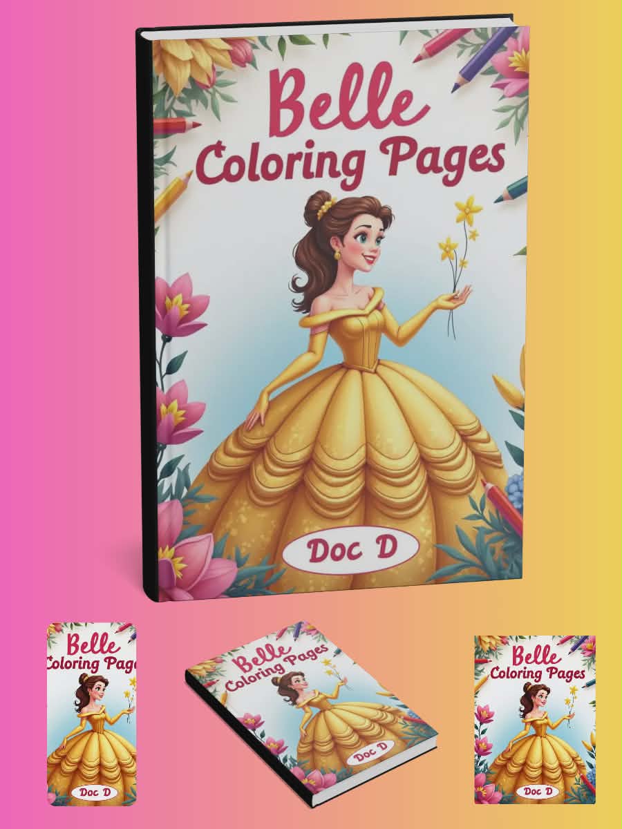 Belle Coloring Pages