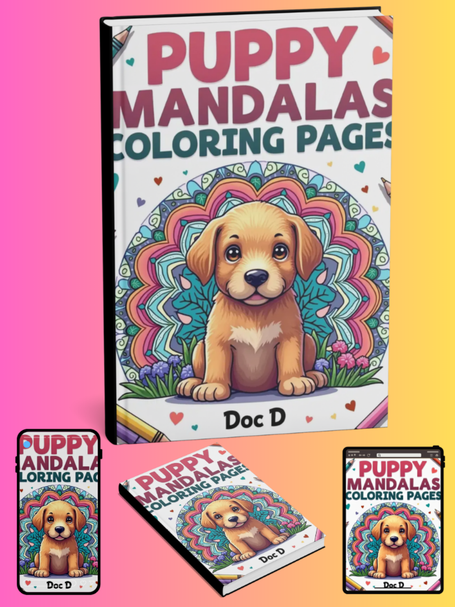 Puppy Mandalas Coloring Pages 