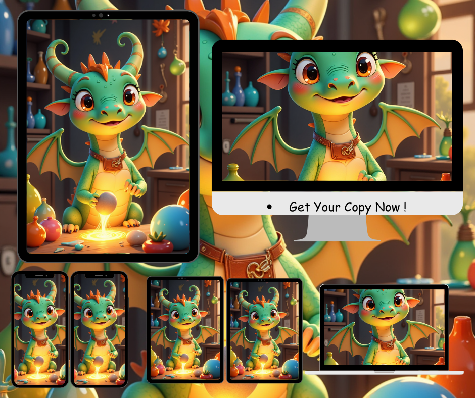 Adorable Baby Dragon Digital Art