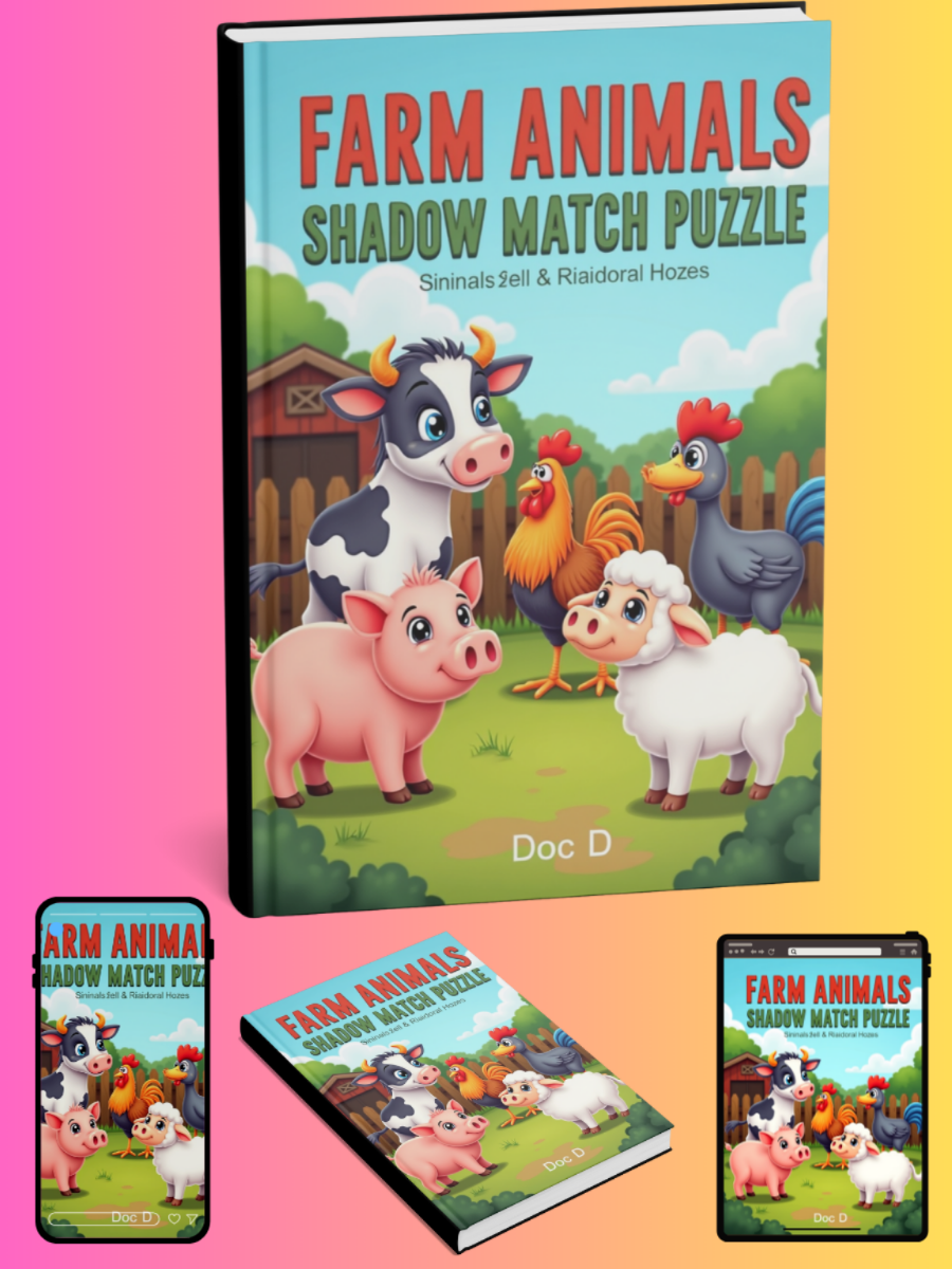 Farm Animals Shadow Match Puzzle