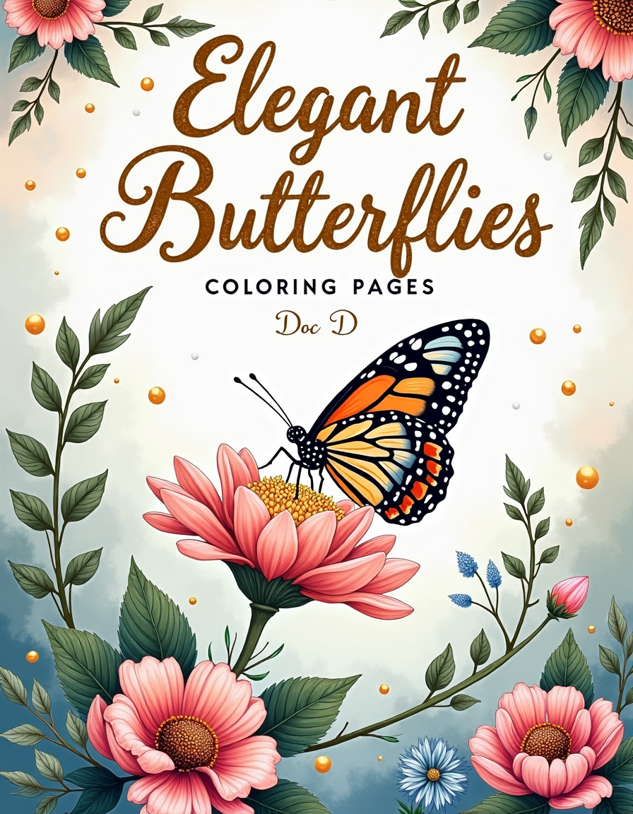 Elegant Butterflies Coloring Pages