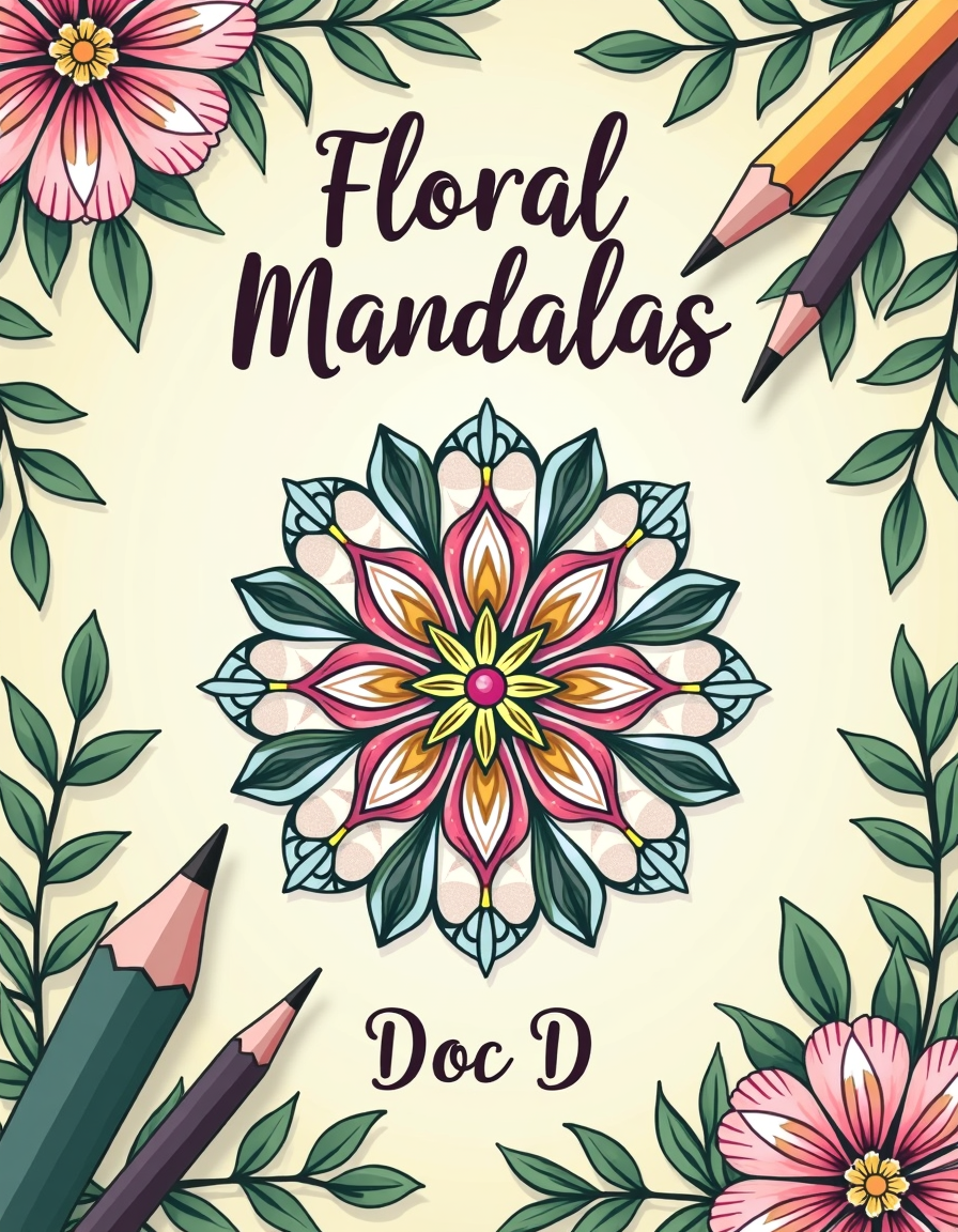 Floral Mandalas Coloring Book