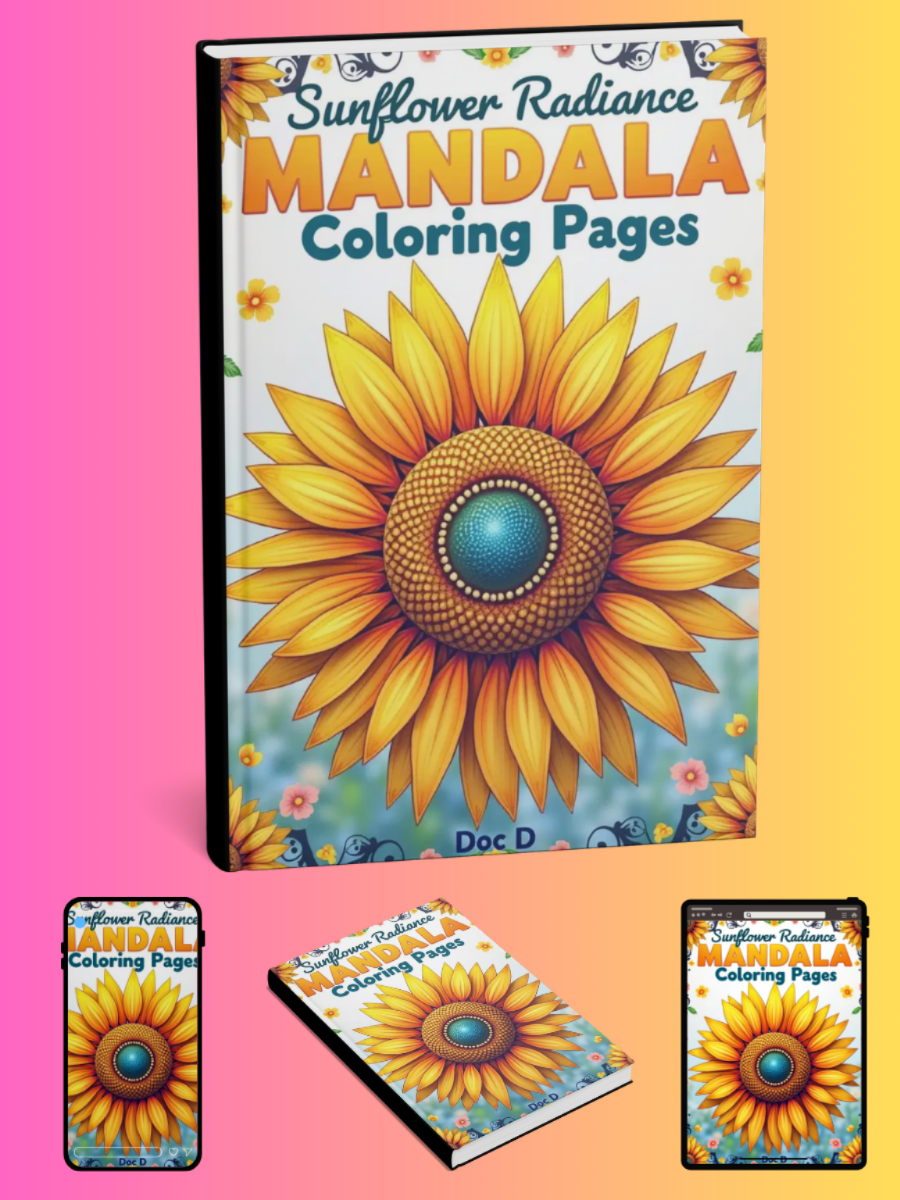 Sunflower Radiance Mandala Coloring Pages
