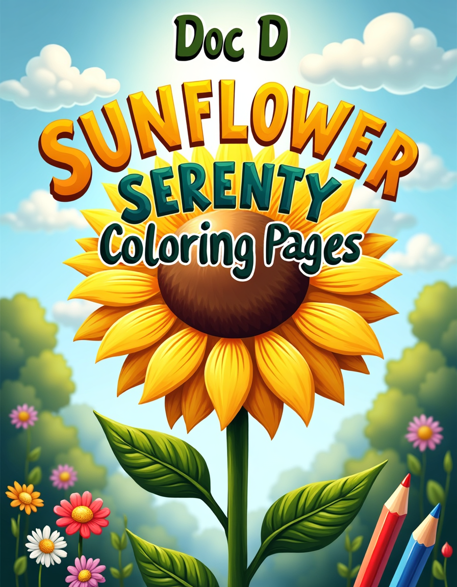 Sunflower Serenity Coloring Pages